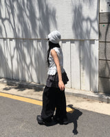 Dot cancan shirring skirt