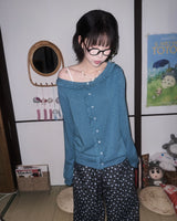 (2color) Daisy Banding Wide Denim Pants