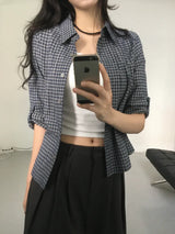 [S/S.ver] Pintuck Plaid Slim Shirt