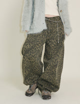 (Leopard Item) Kiya leopard printed balloon-fit wide pants