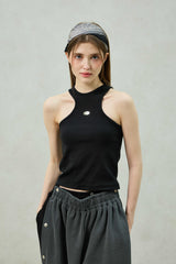 POPPY SLEEVELESS TOP / BLACK