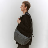City Half Moon Messenger Bag_Khaki grey