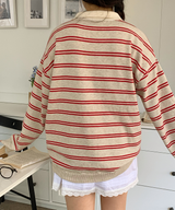Bintz Stripe Collar Knitw
