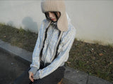 flower hood zip-up