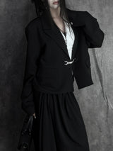 ボールドバックルクロップジャケット (unisex)