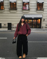 Little Hooded Check Windbreaker