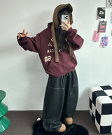 MINK🐻🧸RIVET STRING LONG WIDE PANTS 💙🖤2COLOR