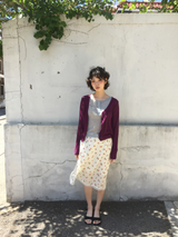 Petit Rose Lace Midi Skirt (2color)