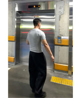 (Muscle Fit) ループヘンリーネックリブショートスリーブ