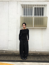 Peter Stripe Wide Slacks (3c)