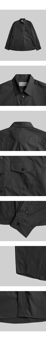 Stitch Roll Up Shirt [Charcoal]