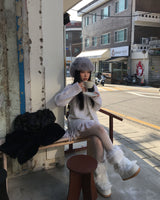 タッセルマフラーニット