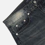 インディゴウィアドレッグデニムパンツ – サイズ S, M, L