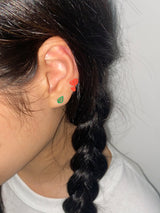 Rainbow doodle piercing (Green)