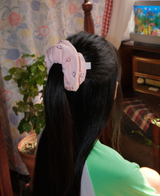 smile scrunchie (black,pink,ivory)