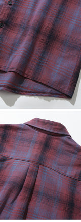 VINTAGE FLANNEL CHECK SHIRT_VINTAGE PINK
