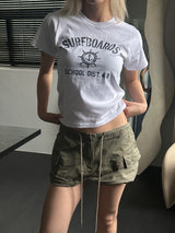 サーフ マリン クロップ Tシャツ(3color)