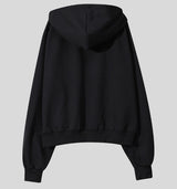 Winnie crop two way hoodie zip-up
