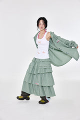 Check Hoodie Shirt Green