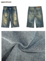 Midi Capri Half-Length Vintage Denim Pants