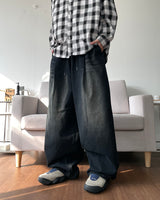 BlueBlack Balloon Denim Pants