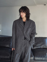 Ovening Stripe Wool Blazer