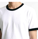 エッセンシャルスタンダード半袖リンガーTシャツ レッドハートホワイト