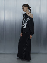 BOLD LETTERING LOOSE TOP / BLACK