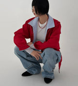 STRIPE COLLAR LAYERED JUMPER
