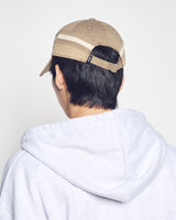 25FW スリートーンアシンメトリーコットンボールキャップ ブラウン