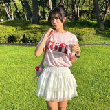 RÖFF TYPE PLAY DOT T-SHIRT [BERRY MILK]