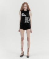 ティースノースリーブTシャツ Black