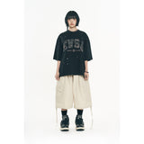 Balloon Bermuda Nylon Pants - Beige