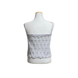 (2color) Crinkle Flower Embroidery Sleeveless Camisole Top