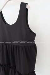 frill cancan layered mini-dress