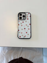 strawberry flower phone case (ivory) 