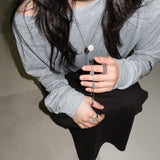 drop button necklace