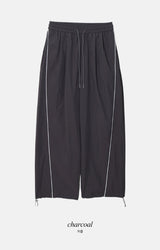 #KD ナイロンラインバンディングワイドトラックパンツ (3color)