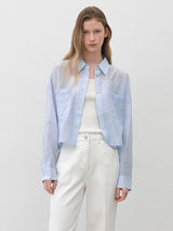 (Z-BL-4134)DAILY SOFT CROP SHIRT