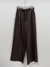 Striped Banding Wide Slacks