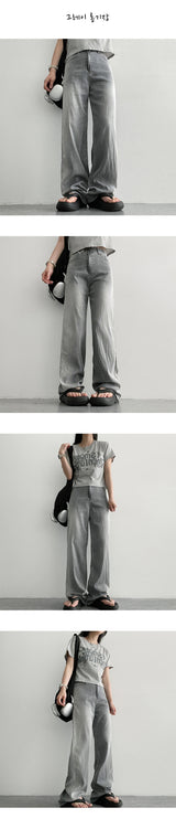 [Short, Basic, Long] [S–2XL] [Summer Long Pants!] Det. Bendable Spandex Summer Denim Pants (2 colors)
