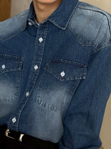 ASCLO Western Brush Denim Shirt (2color)