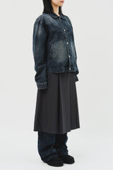 (W) Belted Pleats Skirt (2color)