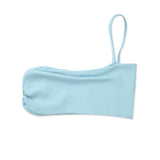 Shirring Unbalance top_blue