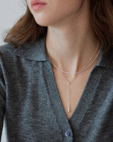 [Silver 925] Double Drop Necklace