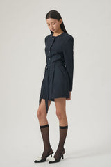 City Belted Jumpsuit_Navy