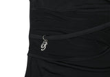 DRAPED OFF SHOULDER TOP black