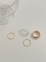 [4 set] summer beads layered ring set / bold summer ring