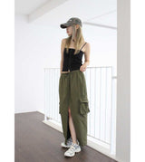 TWILL CORSET TOP