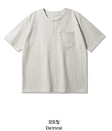 26SS★ ジーンヘンリーネック半袖Tシャツ